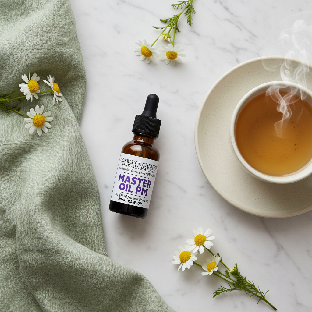 Master Oil PM – Spa Flatlay